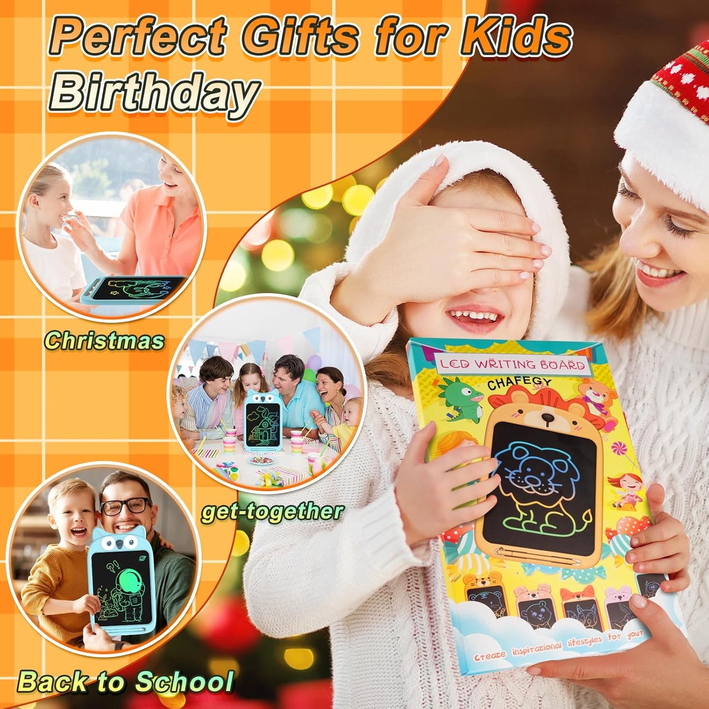 10 Inch LCD Writing Tablet, Erasable Doodle Board Toy, Cute Owl Drawing Pad for Kids Ages 2-6 - Educational Christmas Birthday Gift (Owl)