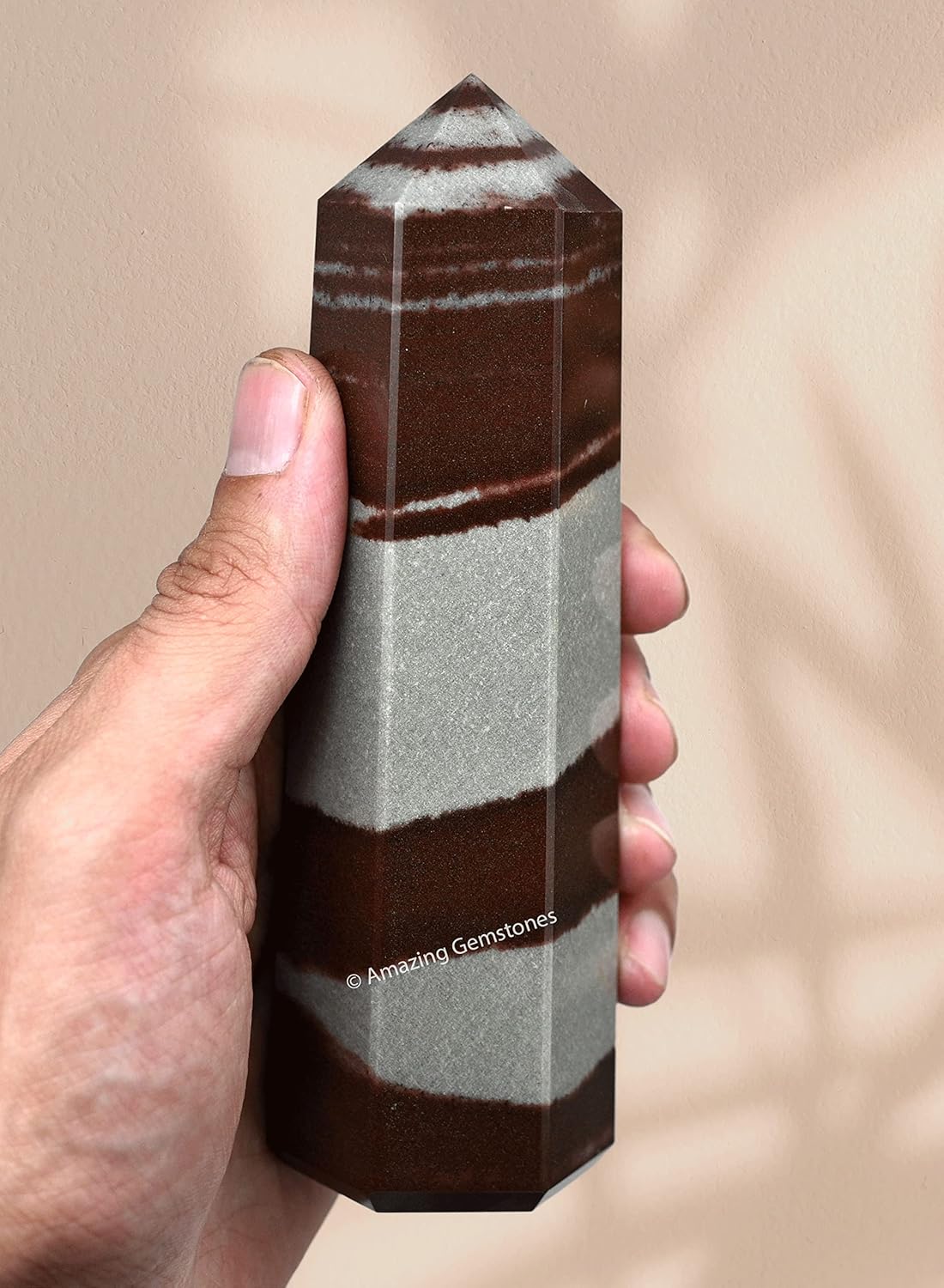 Amazing Gemstone Large Narmada Shiva Lingam Crystal Towers ~ Natural Healing Crystal Point Obelisk for Reiki Healing and Crystal Grid (5.5 to 6 INCH)