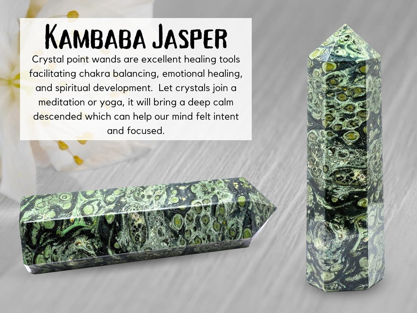 Amazing Gemstone Large Kambaba Jasper Crystal Towers ~ Natural Healing Crystal Point Obelisk for Reiki Healing and Crystal Grid (5.5" to 6" INCH)