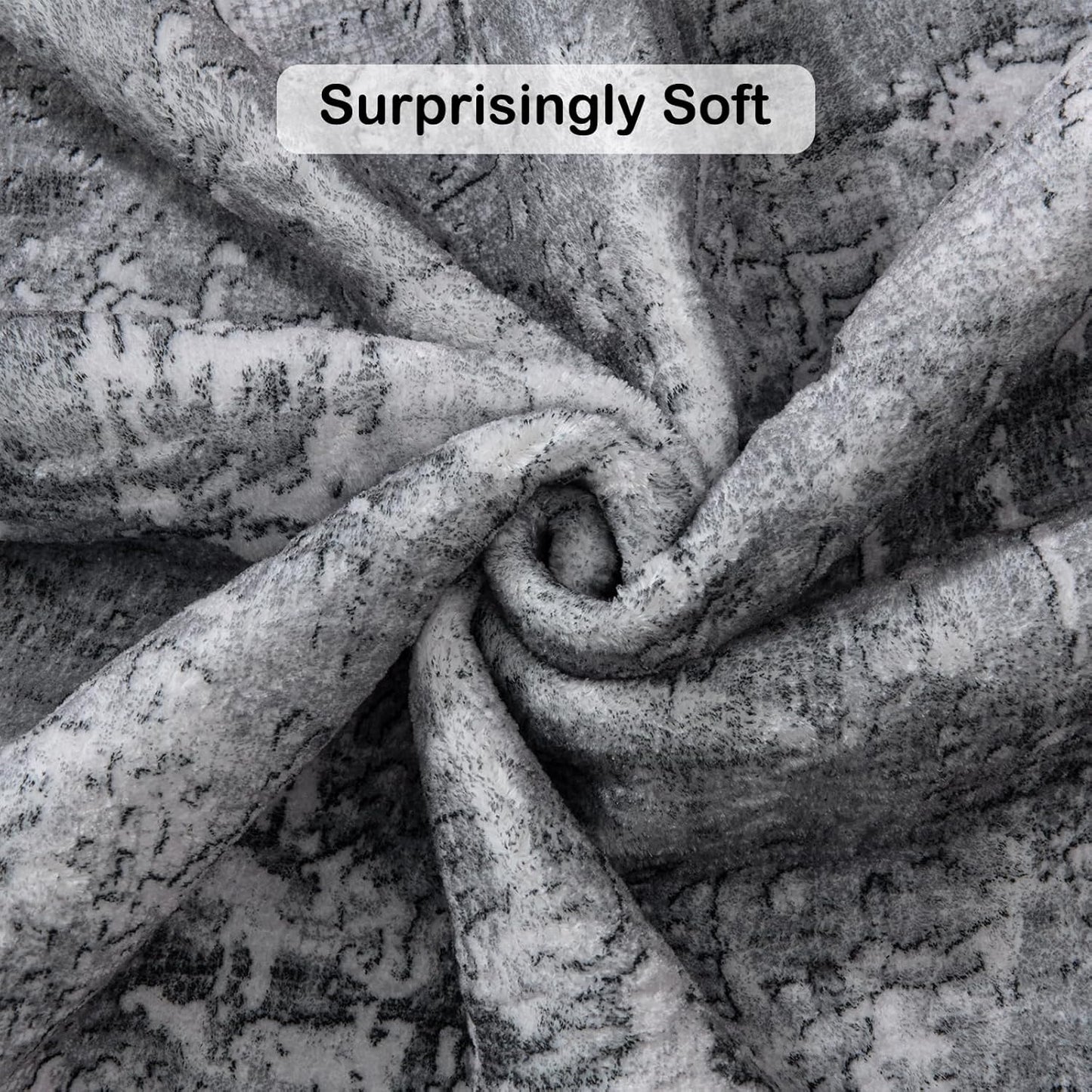 Area Rug Living Room Rug, 4x6 Modern Abstract Washable Rug Black Non Slip Foldable Faux Wool Vintage Carpet, Fluffy Non-Shedding Rugs for Living Room, Bedroom, Dining Room, Kids Playroom