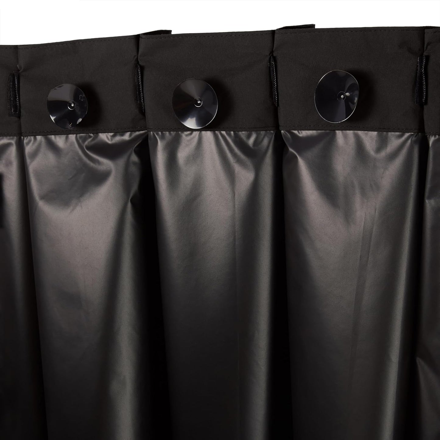 Amazon Basics Portable Blackout Curtain Shade with Suction Cups, 50"W x 78"L, 2-Pack, Black