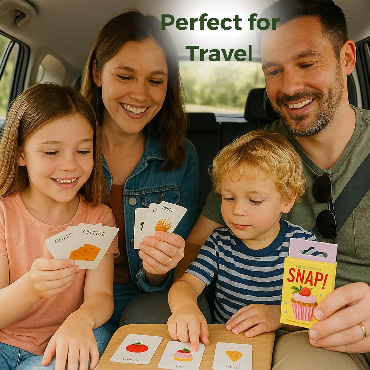 TGC Snap Cards 3-in-1 Summer Card Game Set for Kids – 3 Decks, Educational Memory Match & Creativity, 52 Durable Playing Cards for Ages 4 & Up, Fun Family Game Night, Travel-Friendly, Screen-Free Play