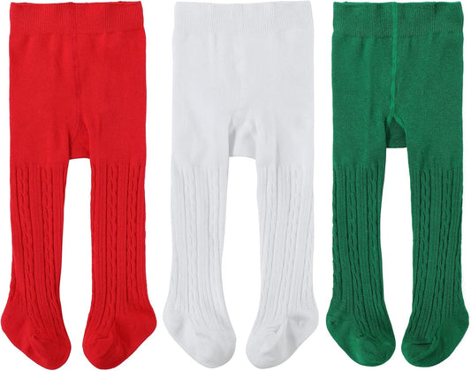 American Trends Baby Tights for Girls Cable Knit Cotton Leggings Newborn Pantyhose Soft Seamless Iinfant Stockings
