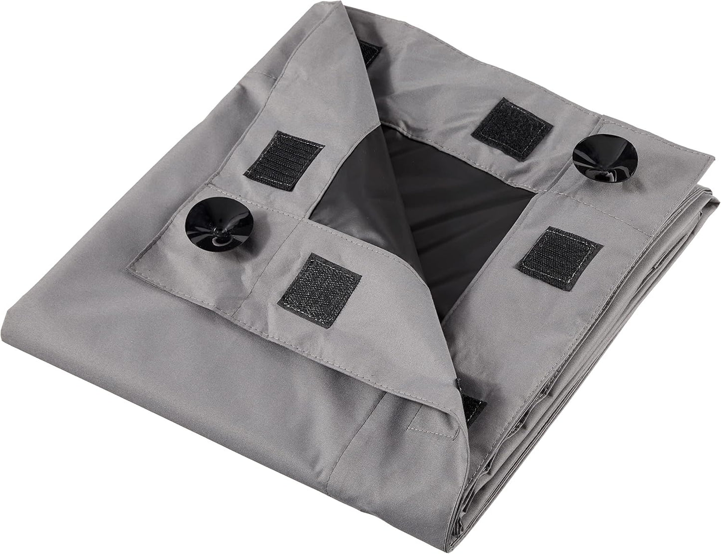 Amazon Basics Portable Blackout Curtain Shade with Suction Cups, 50"W x 78"L, 2-Pack, Dark Grey