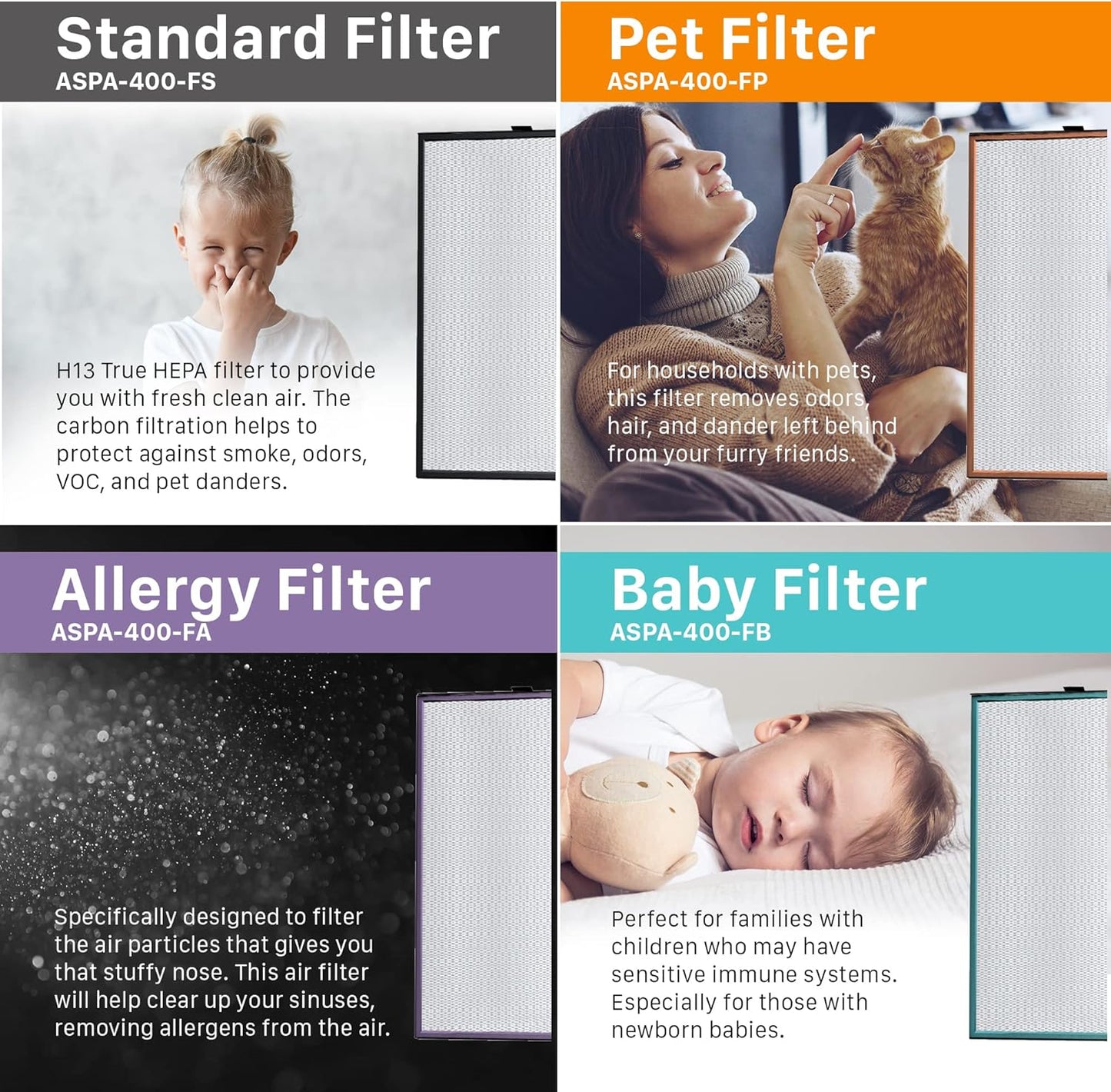 Aspen One Button Air Purifiers for Home, Cleans 1500 SqFt in 50min and 362 SqFt in 12min, HEPA Air Purifier with Automatic and App Control - Filtrate 99.97% of Smoke, Pollen, and more - Gold Oak