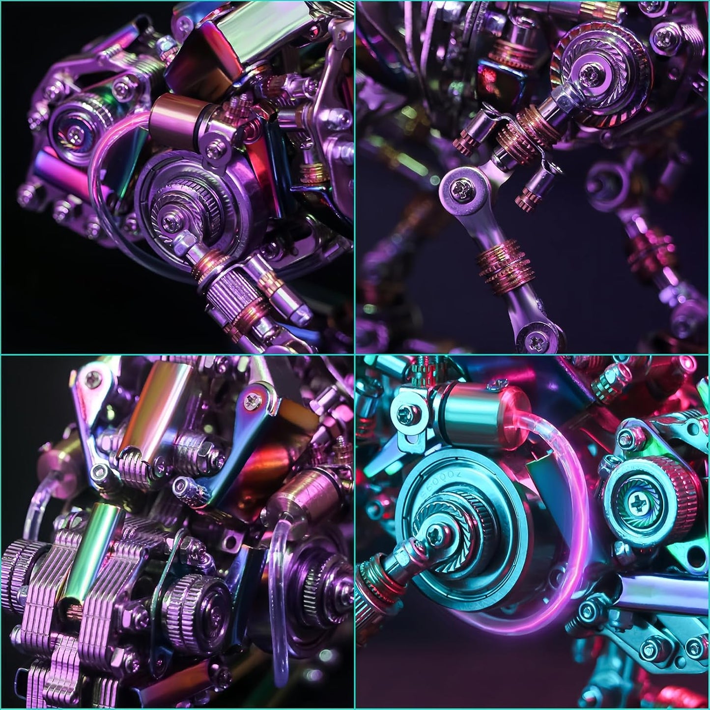 Adult 3D Metal Puzzle, Chameleon Metal Model Set, 3D Metal Adult Puzzle Chameleon Building Blocks, DIY Mechanical Model Set- High-end Gifts for Men