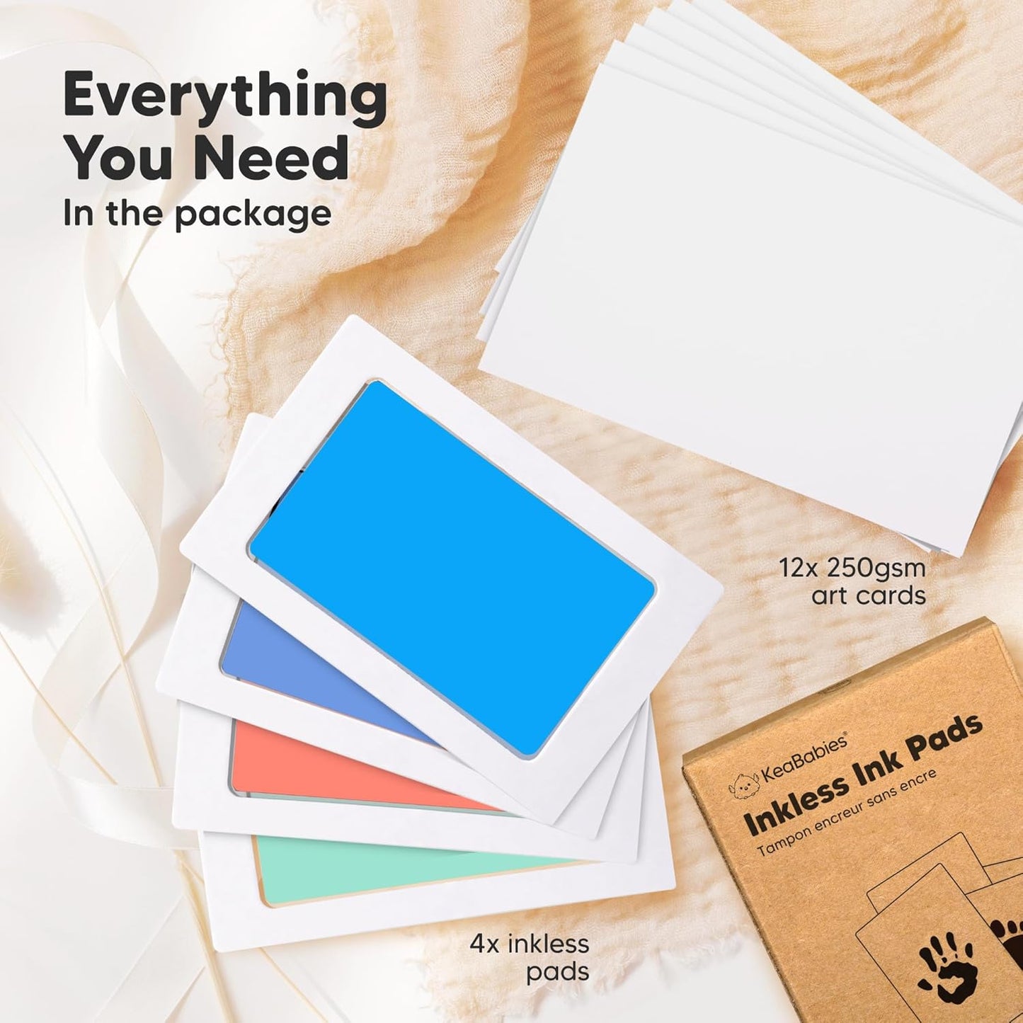 4-Pack Inkless Baby Hand and Footprint Kit - Mess Free Ink Pad for Newborn Keepsake, Dog Nose & Paw Print Kit, Clean Touch Ink Pad for Baby Hand & Footprints, Ideal New Mom Gifts (Popsicle)