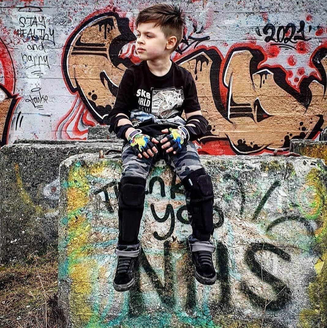 Soft-Style Kids Knee and Elbow Pads with Bike Gloves, Flexible Impact-Resistant Gear for Ages 2-11, Designed for Balance Bikes, Roller-Skating, and Skateboarding