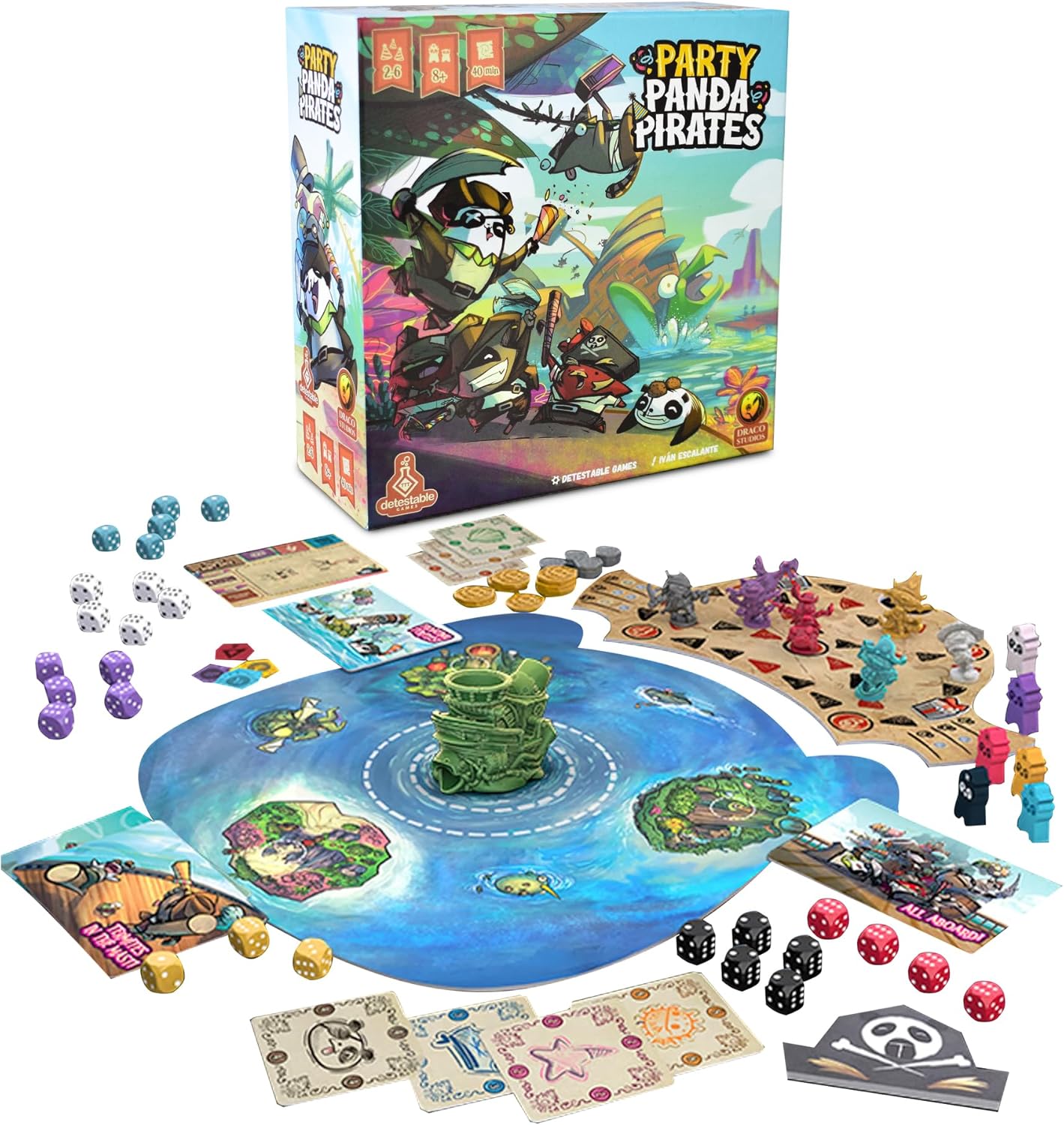 Party Panda Pirates – Toddler and Kids Games, Dice and Strategy Board Games for Adults, Treasure Hunt Toys for 8 Year Old Boys, 8 Year Old Boy Gift, Fun Family Game Night Adventure Play