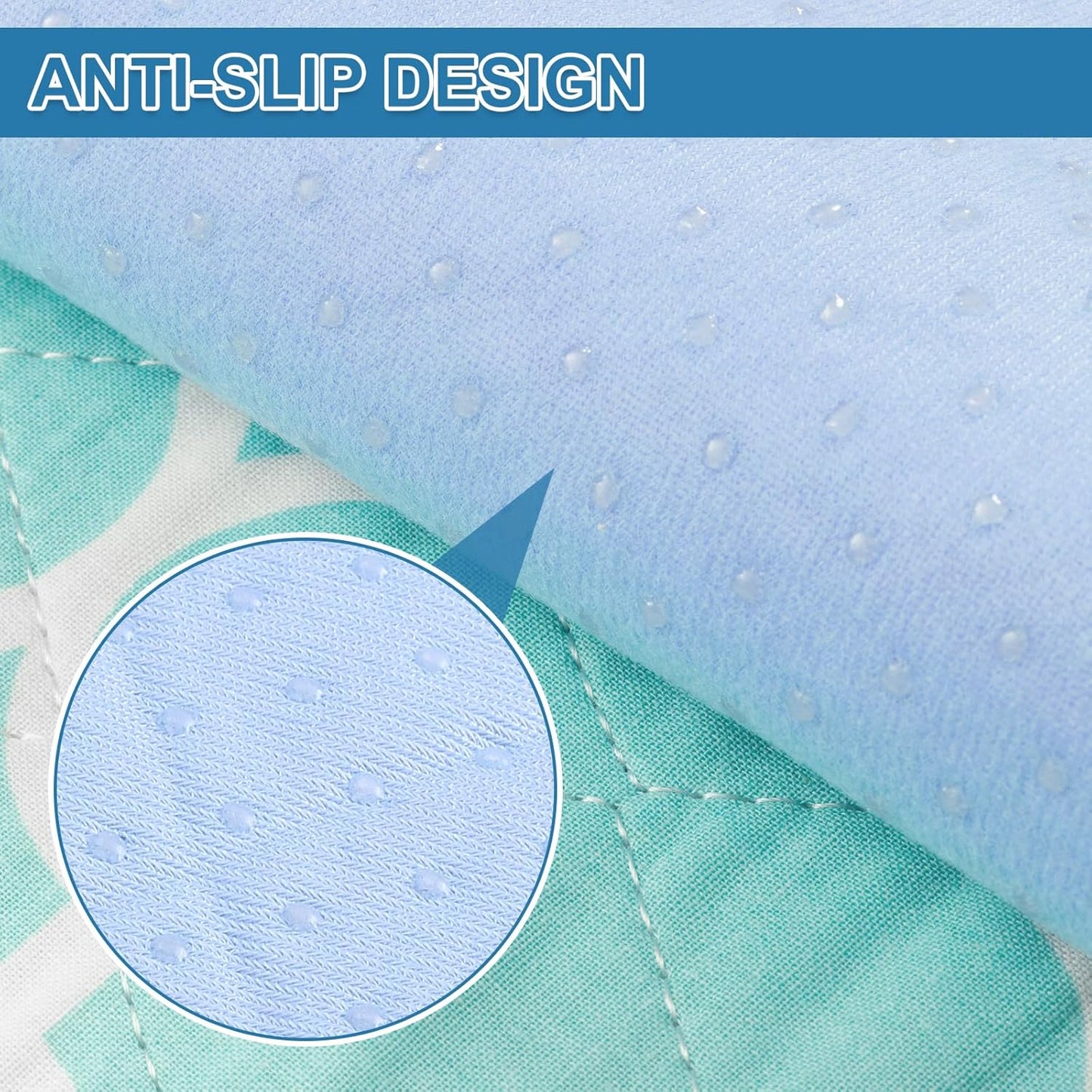 OUTCREATOR® Washable Bed Pads 18" x 24" (Pack of 3), Incontinence Mattress Protector, Anti-Slip Waterproof Underpads for Adults Kids Elderly Pets, Absorbency & Reusable Bedwetting Pads (Green)