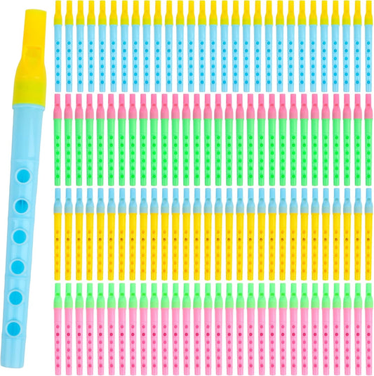 120 Pcs Kids Musical Recorder Bulk 6 Hole Recorder Instrument Plastic Flute for Boys Girls Party Favors School Performance