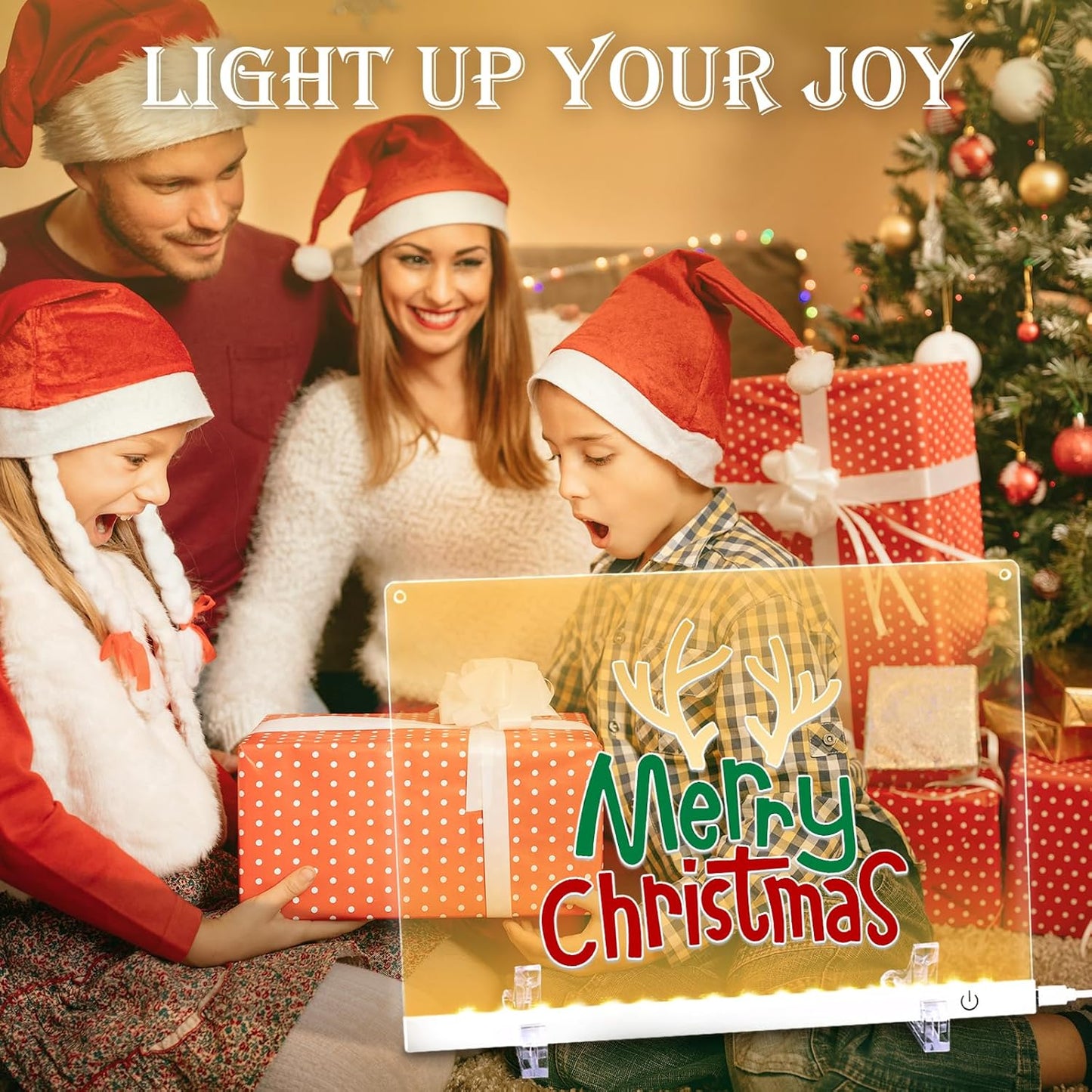 Acrylic Dry Erase Board with LED Light -11.8"x8.5" Clear Glowing Memo,Brightness Level Adjustment,12 Color Markers, Ideal for Office/Home/Kids (Standard Edition)