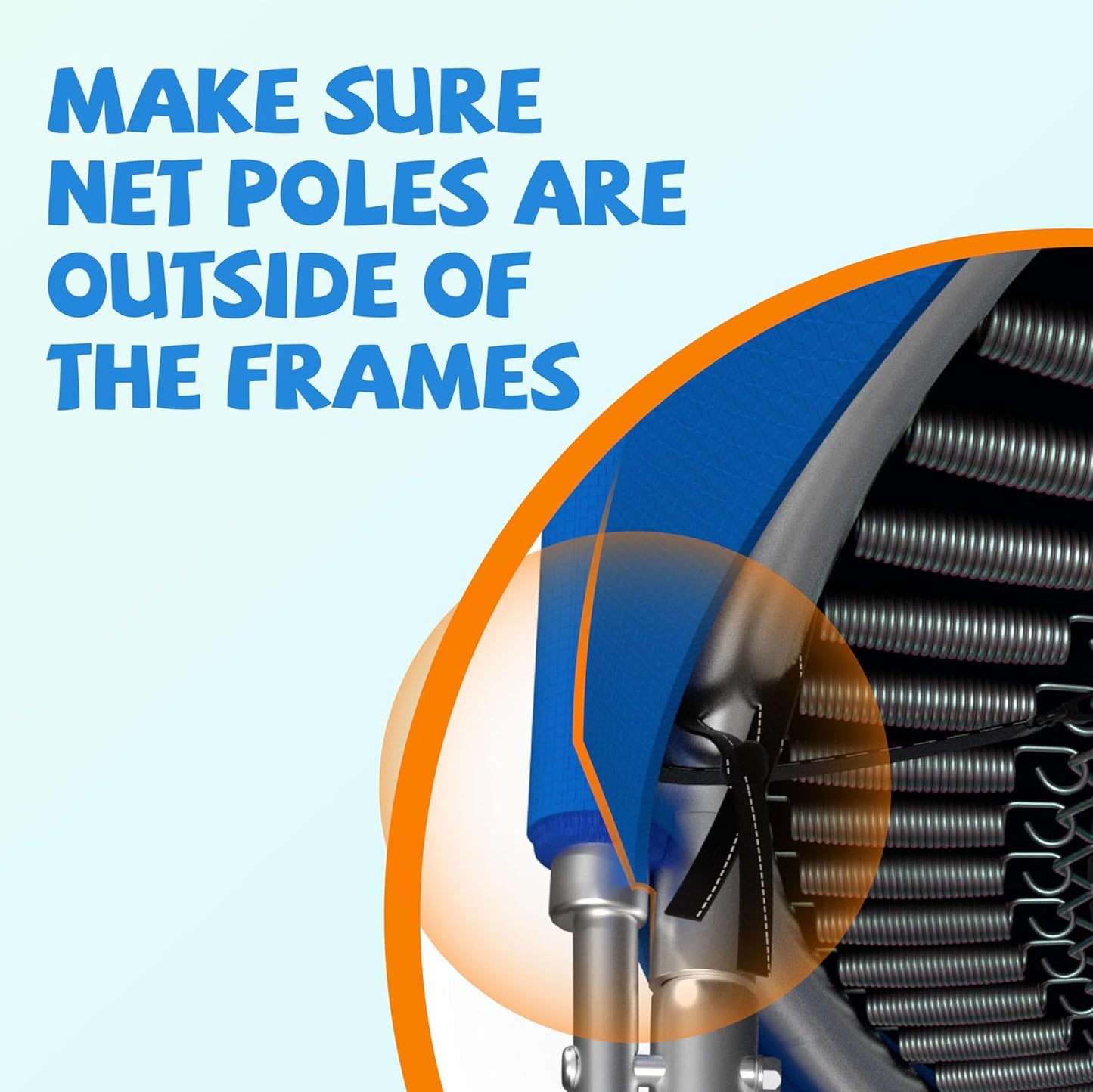 Kangaroo Hoppers Universal 12/14/15FT Trampoline Replacement Safety Pad, Waterproof Surround Spring Foam Cover for Round Frame