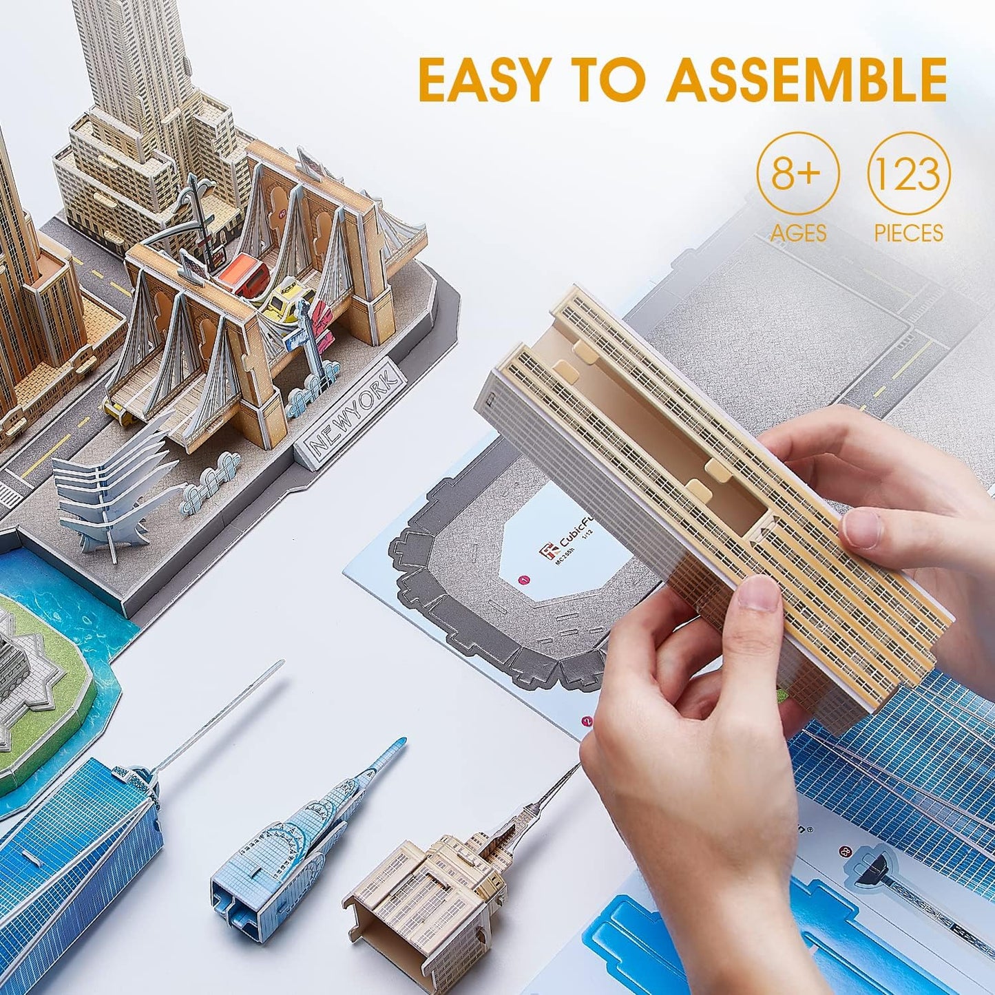 3D Puzzles for Kids Ages 8-10 Arts Crafts for Kids Ages 8-12 New York Cityline 3D Architecture Crafts for Girls Ages 8-12, Toys Gifts for 8 Year Old Girls Gifts for 10 Year Old Girl Building Model