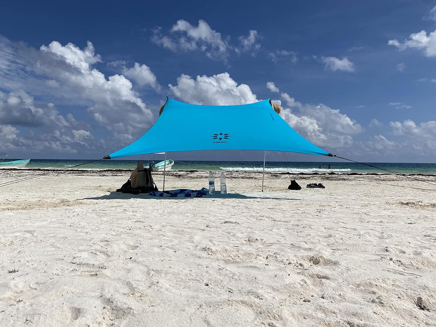 Neso Tents Beach Tent with Sand Anchor, Portable Canopy Sunshade - 7' x 7' - Patented Reinforced Corners(Teal)