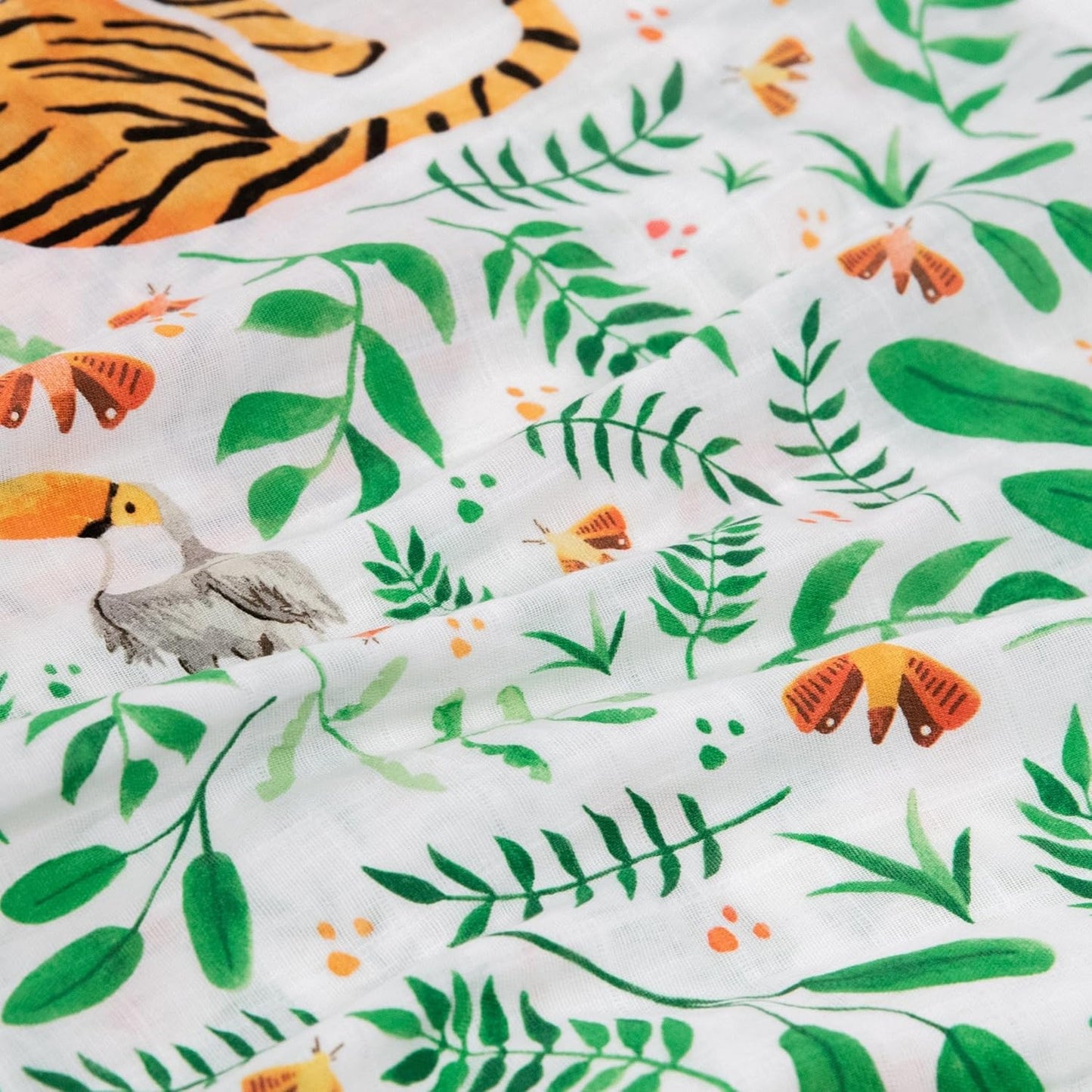 Little Unicorn Standard Pillowcase 2 Pack | Super Soft & Breathable Muslin Fabric | Snug Envelope Closure (Mighty Jungle)