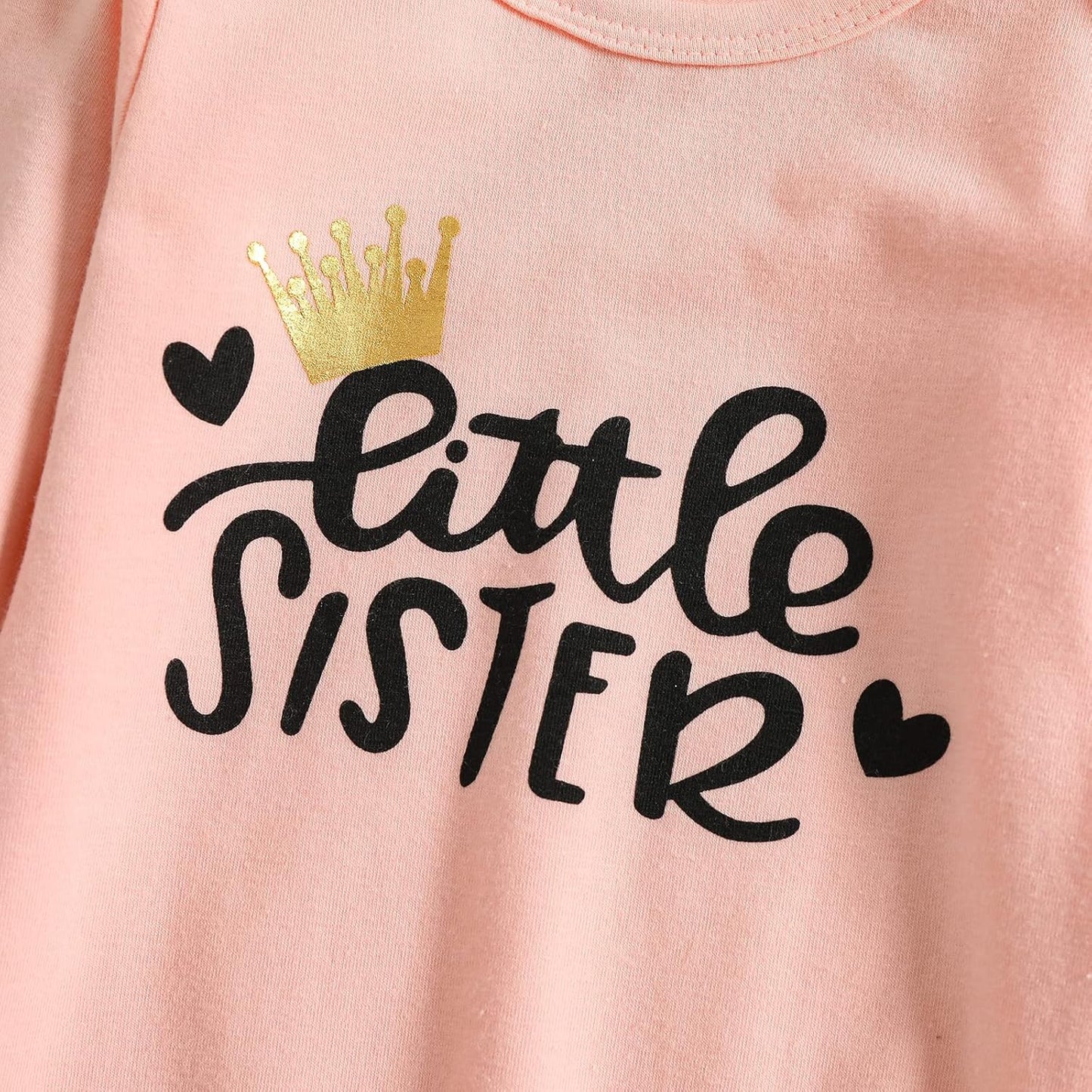AMAWMW Newborn Baby Girl Little Sister Sleeper Gown Stripe Long Sleeve Nightgown Pajamas Gifts Stuff Essential Outfit