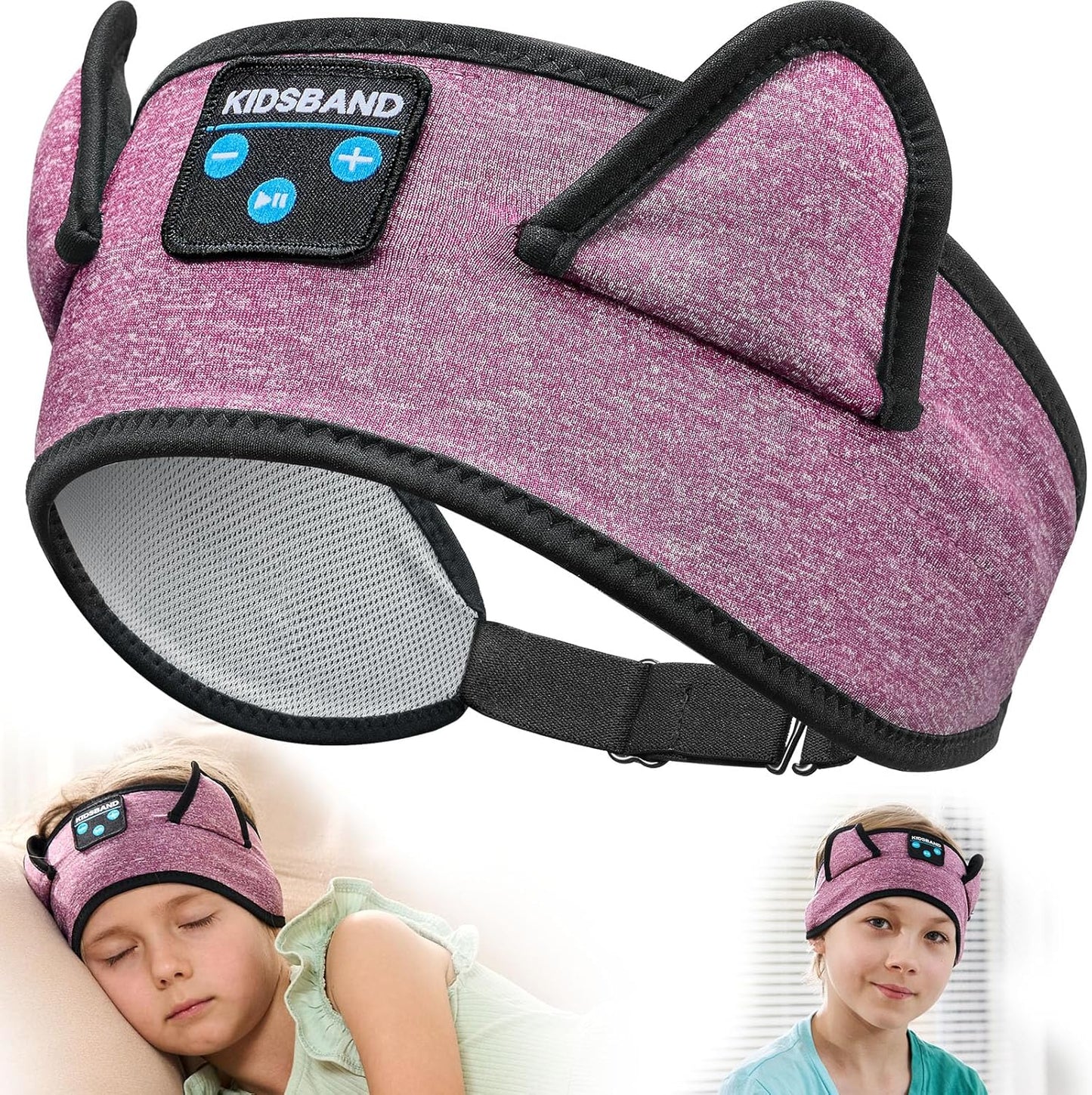 Kids Headphones, Bluetooth Headband Earphones for Children,Baby,Toddlers.Kids Headband Headphones for Home,Plane & Car Travel Accessories with Wired Playback 3.5 MM Jack, Wireless & Wired Palyback