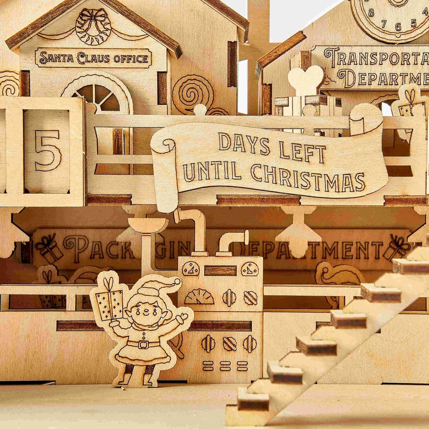 3D Wooden Puzzles Santa's Factory Model Kits, Brainteaser and Puzzle for Christmas/Birthday,Gifts for Adults and Teens to Build Combination