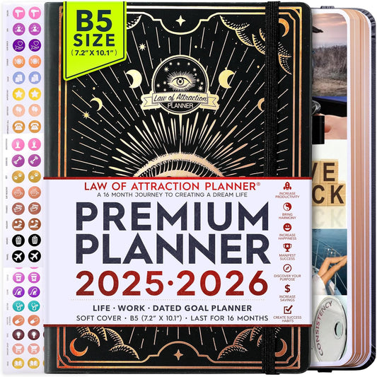 2025-2026 Planner Weekly and Monthly | 16-Month Life Planner to Increase Focus & Productivity | Reduce Overwhelm & Achieve Your Biggest Goals | Include Gift Box & Stickers | Sep 2025-Dec 2026