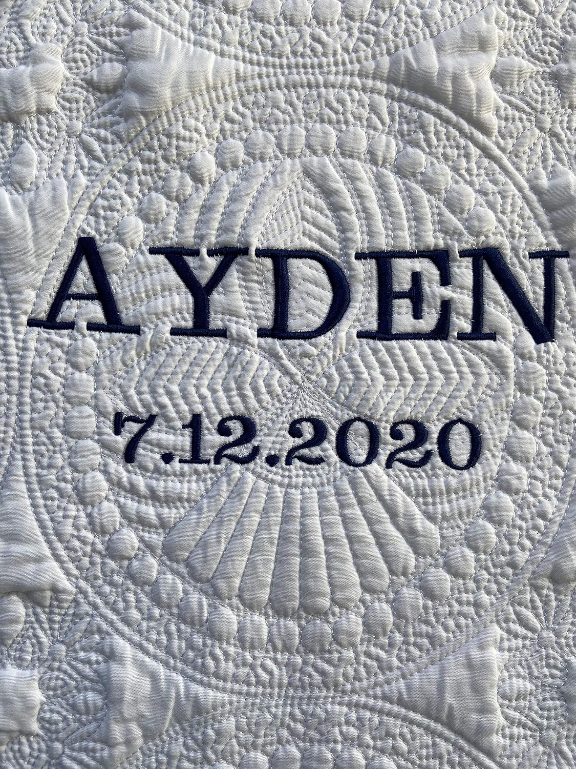 Personalized Baby Blanket Baby Quilt Monogrammed Blankets for Boys and Girls Embroidered Baby Gifts Name and Date